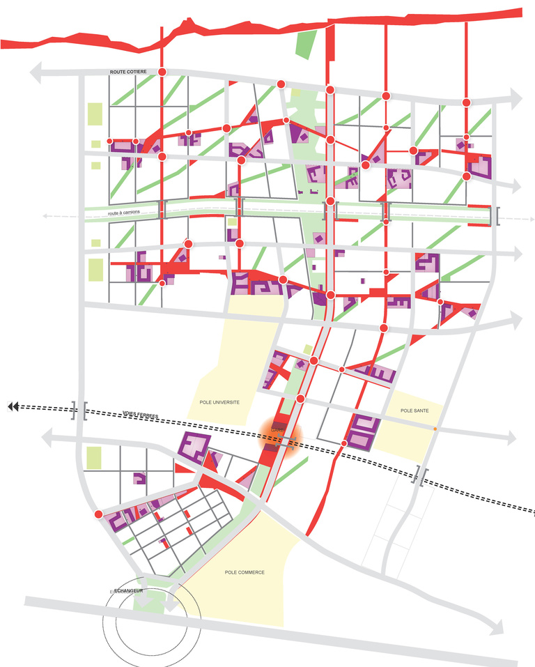 Carta - Reichen et Robert Associés - Reichen et Robert Associes- Ville nouvelle de Zenata- Une Eco cité Casablancaise-Maroc-STRATEGIQUE_FD_5000_PARCOURS_MARCHABLE.jpg