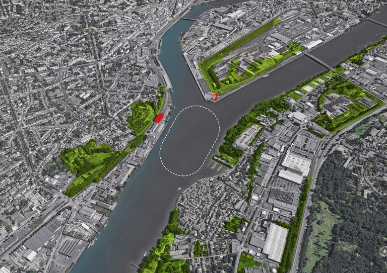 Reichen & Robert - Reichen et Robert Associes- renouvellement urbain-Le Bas Chantenay-Nantes-aerienne cercle evitement.jpg